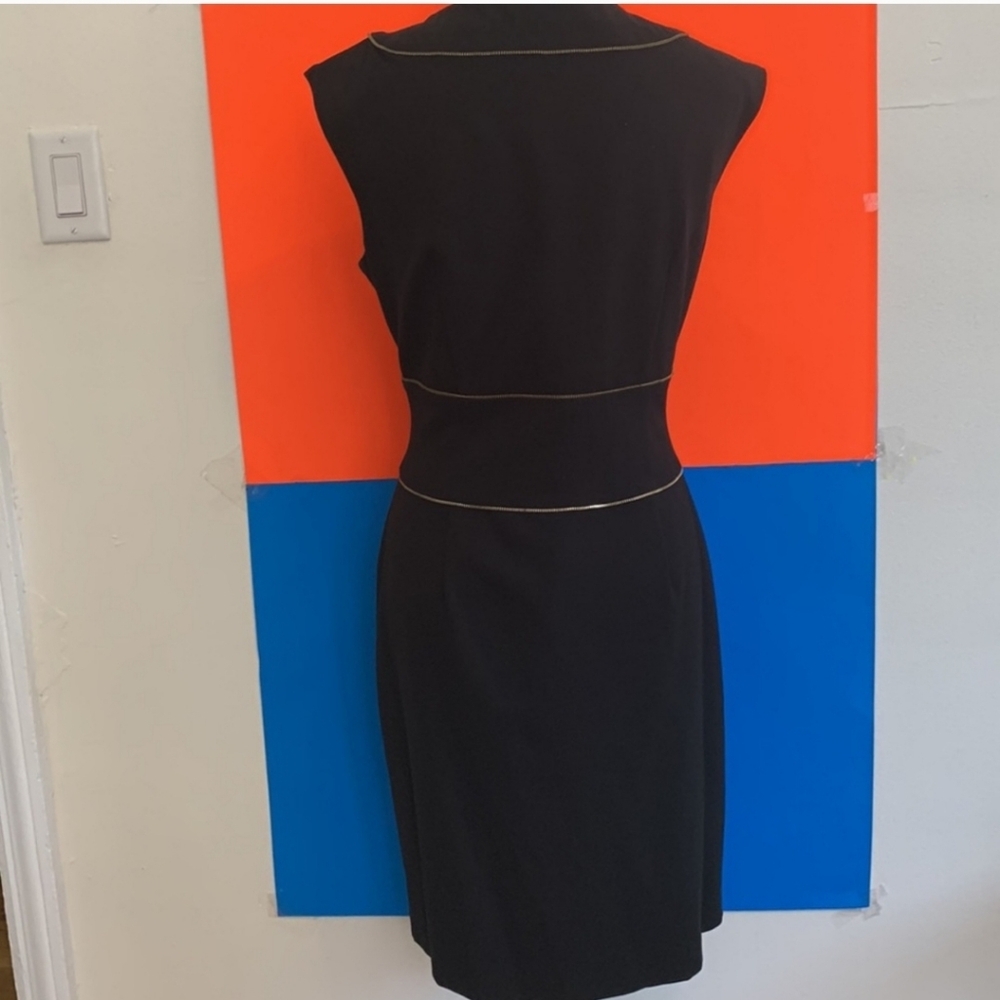 Calvin Klein Black Dress with Gold Zipper - Picture 2 of 4